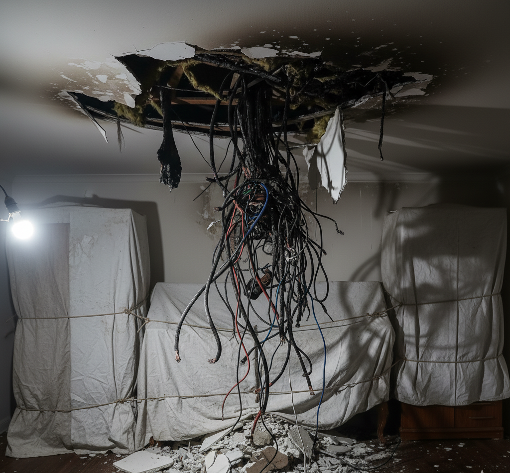 Broken ceiling - after